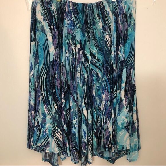 Stunning Aqua Added Dimensions by Catherine’s 2X Slip On Skirt!! - Picture 2 of 6
